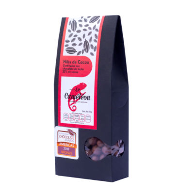 Nibs de cacao con chocolate de leche