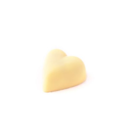 Chocolate blanco con forma de corazón