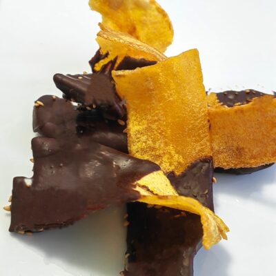 Plátanos con chocolate